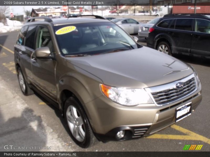 Topaz Gold Metallic / Black 2009 Subaru Forester 2.5 X Limited