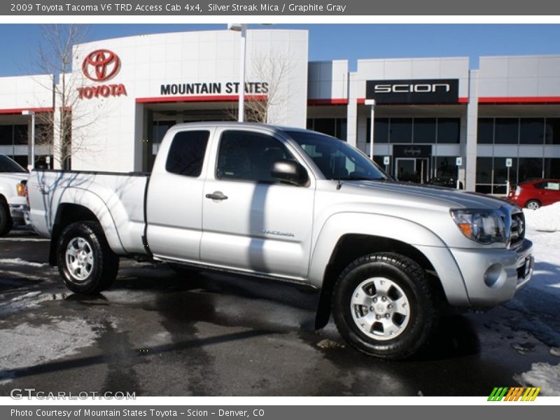 Silver Streak Mica / Graphite Gray 2009 Toyota Tacoma V6 TRD Access Cab 4x4