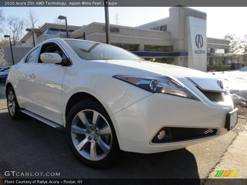 Aspen White Pearl / Taupe 2010 Acura ZDX AWD Technology