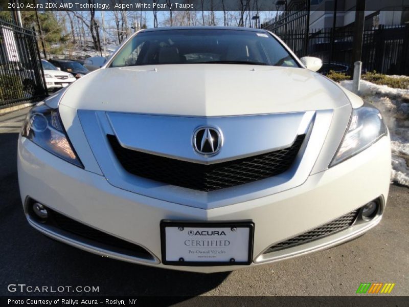 Aspen White Pearl / Taupe 2010 Acura ZDX AWD Technology