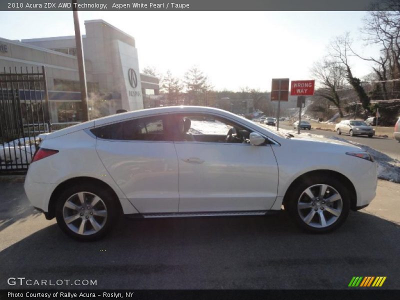 Aspen White Pearl / Taupe 2010 Acura ZDX AWD Technology
