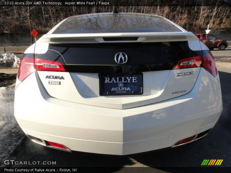 Aspen White Pearl / Taupe 2010 Acura ZDX AWD Technology