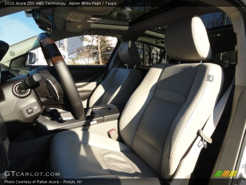 Aspen White Pearl / Taupe 2010 Acura ZDX AWD Technology