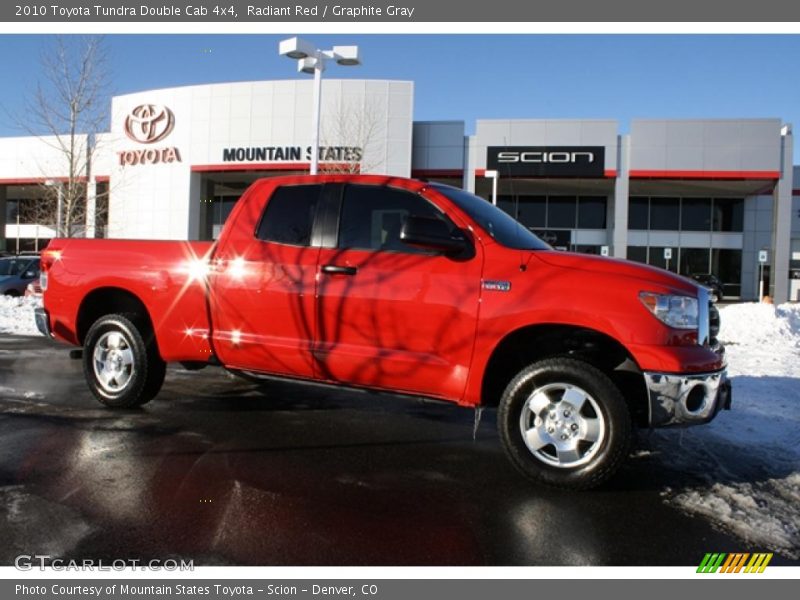 Radiant Red / Graphite Gray 2010 Toyota Tundra Double Cab 4x4