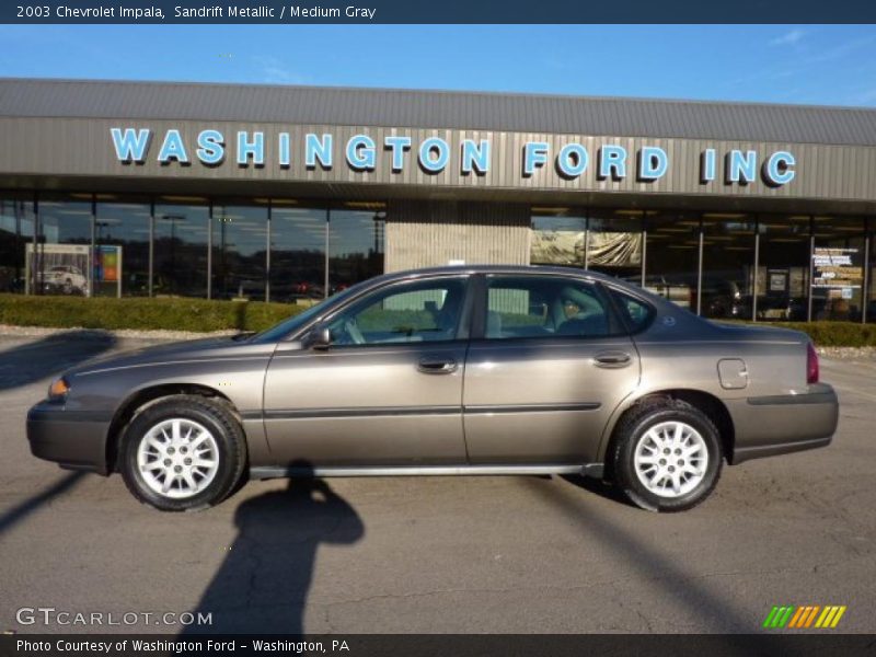 Sandrift Metallic / Medium Gray 2003 Chevrolet Impala