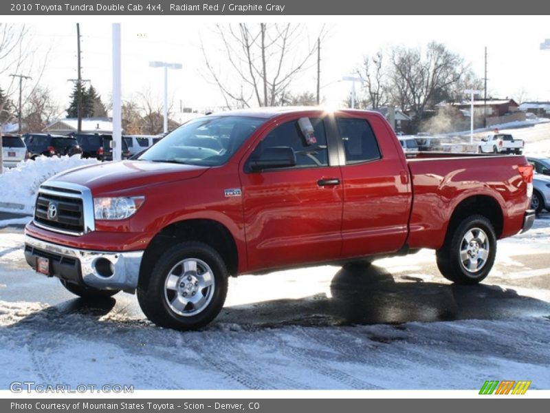 Radiant Red / Graphite Gray 2010 Toyota Tundra Double Cab 4x4