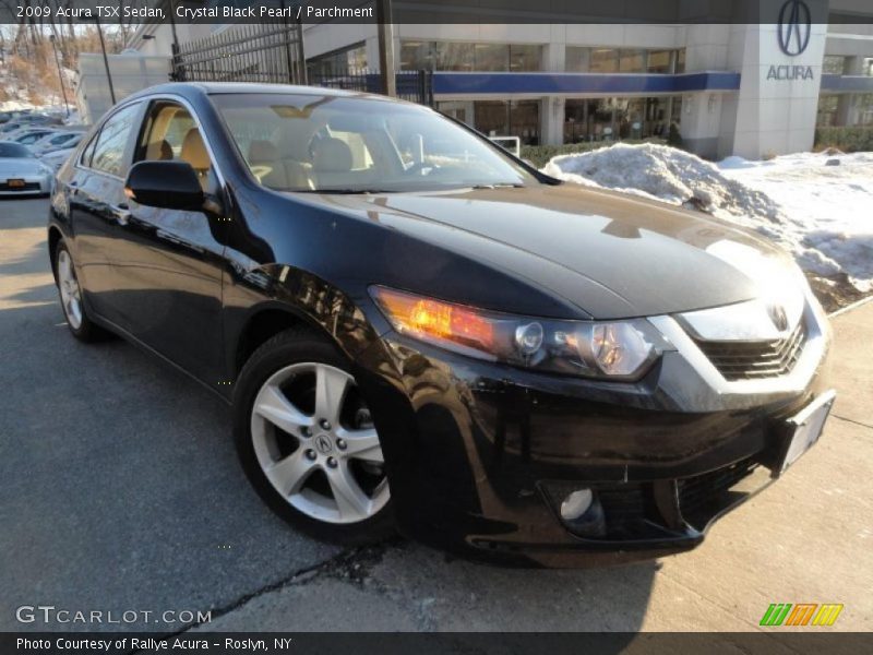 Crystal Black Pearl / Parchment 2009 Acura TSX Sedan