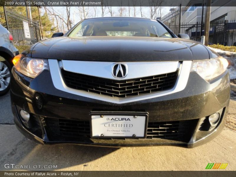 Crystal Black Pearl / Parchment 2009 Acura TSX Sedan