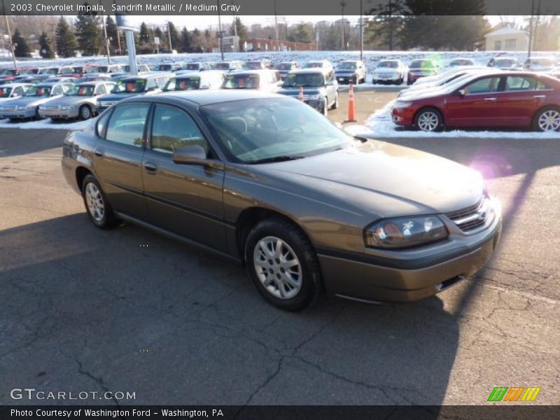 Sandrift Metallic / Medium Gray 2003 Chevrolet Impala