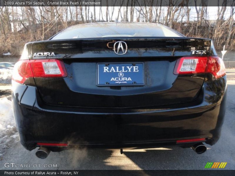 Crystal Black Pearl / Parchment 2009 Acura TSX Sedan
