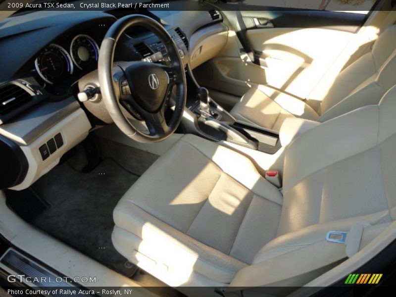 Crystal Black Pearl / Parchment 2009 Acura TSX Sedan