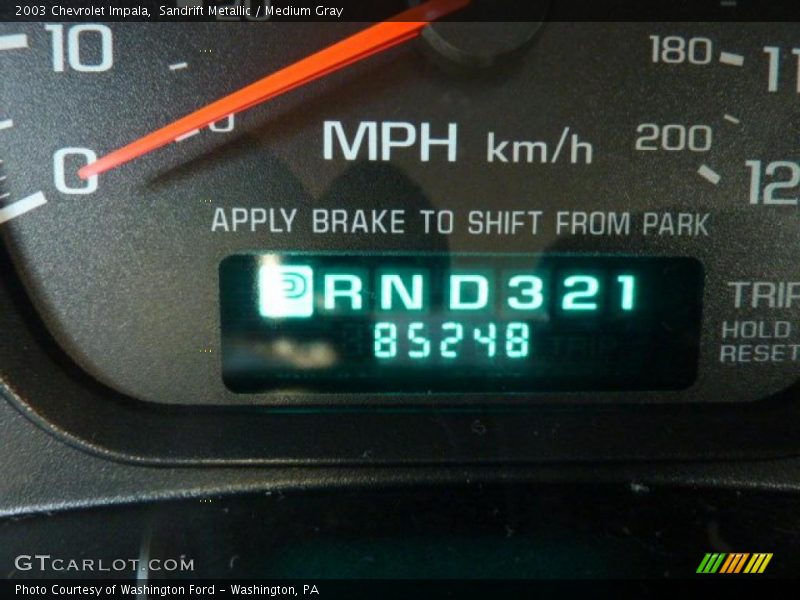 Sandrift Metallic / Medium Gray 2003 Chevrolet Impala