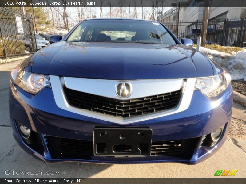 Vortex Blue Pearl / Taupe 2010 Acura TSX Sedan