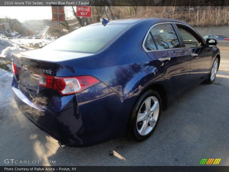 Vortex Blue Pearl / Taupe 2010 Acura TSX Sedan