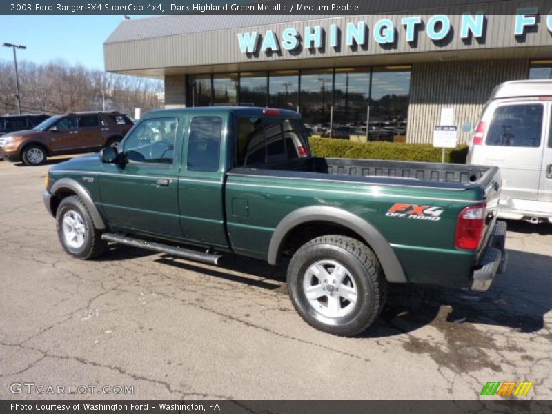 Dark Highland Green Metallic / Medium Pebble 2003 Ford Ranger FX4 SuperCab 4x4