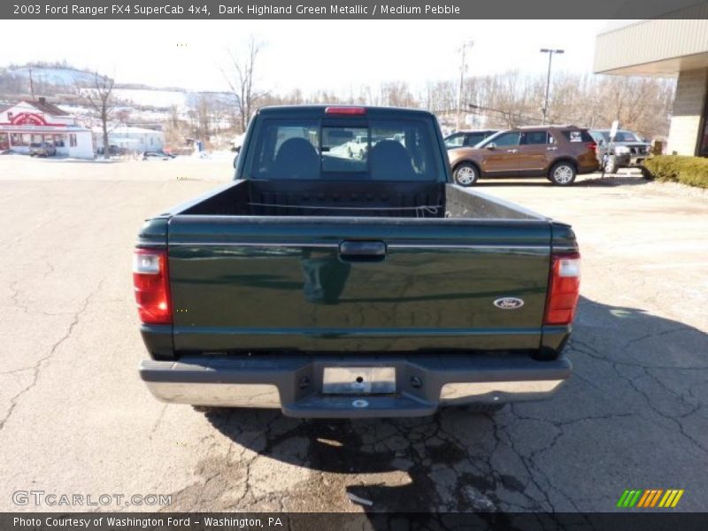 Dark Highland Green Metallic / Medium Pebble 2003 Ford Ranger FX4 SuperCab 4x4