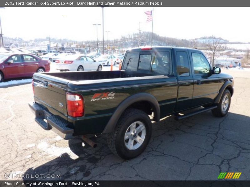 Dark Highland Green Metallic / Medium Pebble 2003 Ford Ranger FX4 SuperCab 4x4