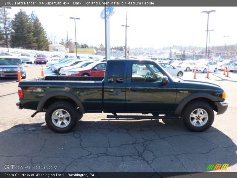Dark Highland Green Metallic / Medium Pebble 2003 Ford Ranger FX4 SuperCab 4x4