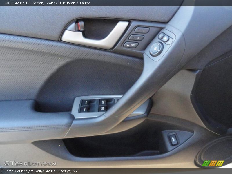 Vortex Blue Pearl / Taupe 2010 Acura TSX Sedan