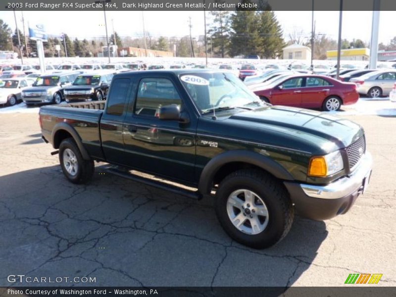 Dark Highland Green Metallic / Medium Pebble 2003 Ford Ranger FX4 SuperCab 4x4