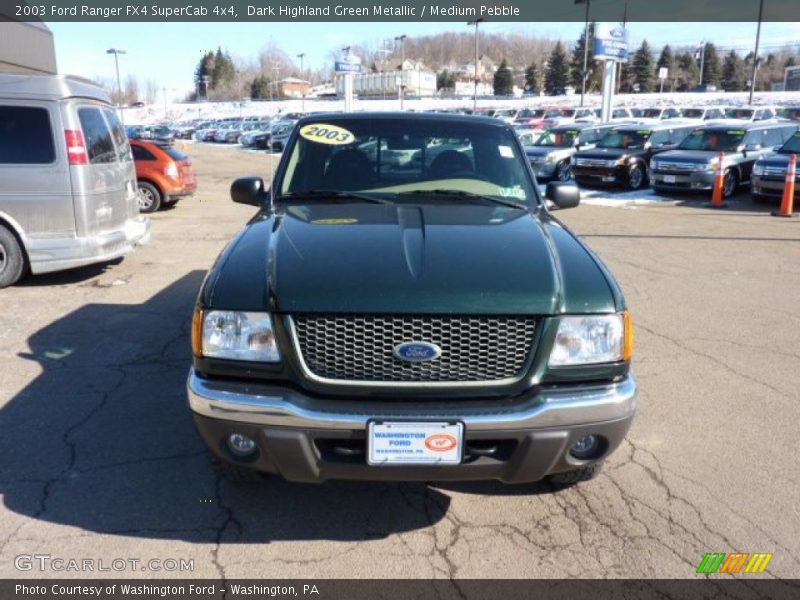 Dark Highland Green Metallic / Medium Pebble 2003 Ford Ranger FX4 SuperCab 4x4
