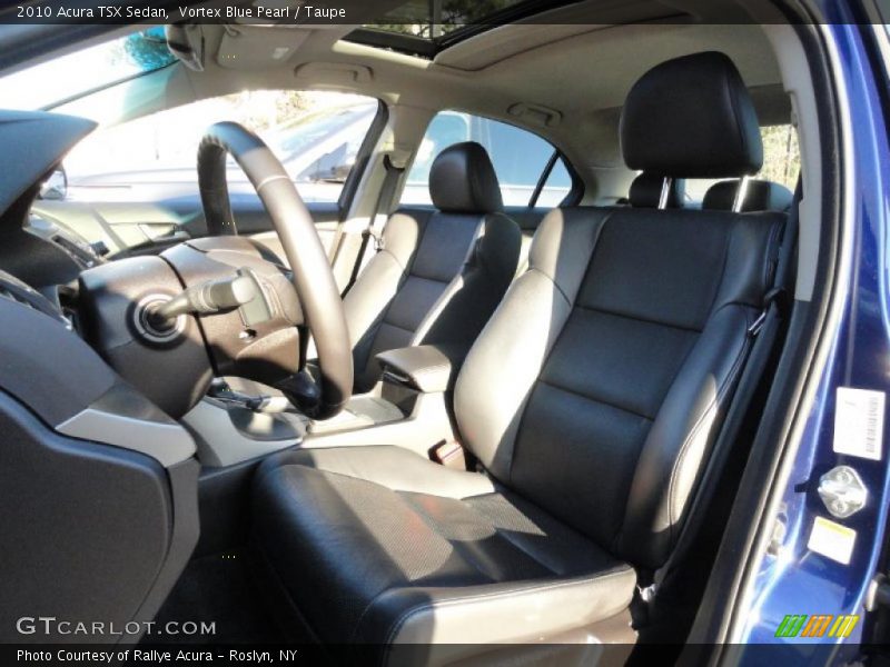 Vortex Blue Pearl / Taupe 2010 Acura TSX Sedan
