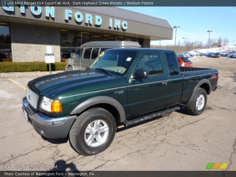 Dark Highland Green Metallic / Medium Pebble 2003 Ford Ranger FX4 SuperCab 4x4