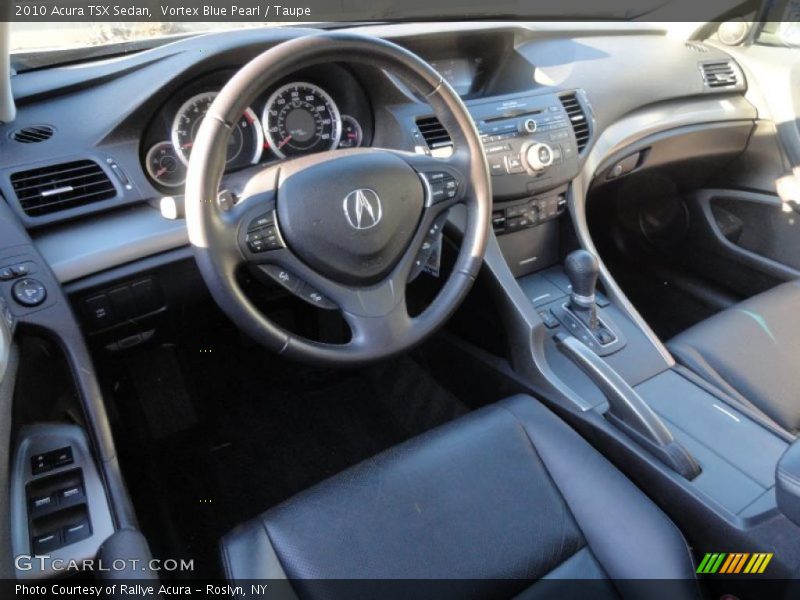 Vortex Blue Pearl / Taupe 2010 Acura TSX Sedan