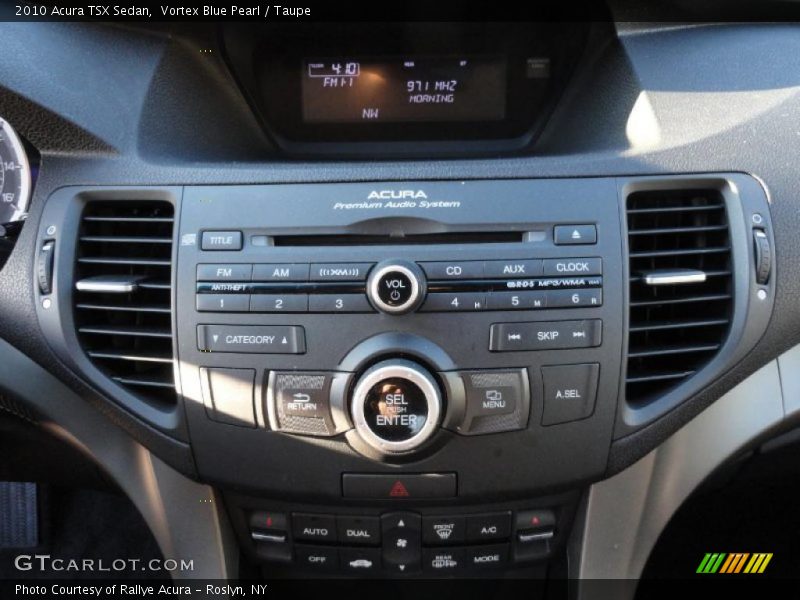 Vortex Blue Pearl / Taupe 2010 Acura TSX Sedan