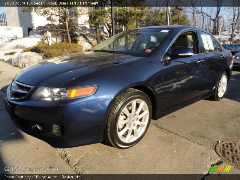 Royal Blue Pearl / Parchment 2008 Acura TSX Sedan