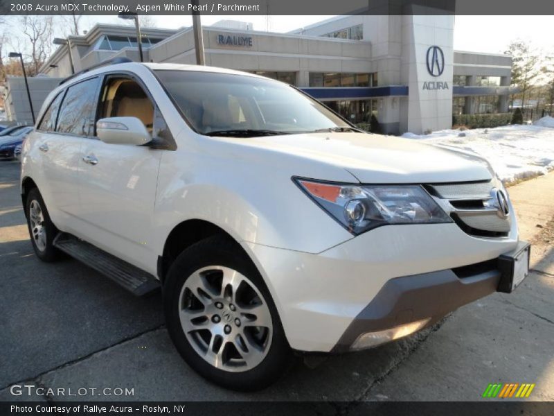 Aspen White Pearl / Parchment 2008 Acura MDX Technology