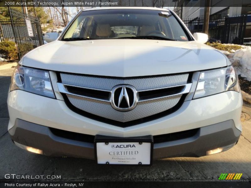 Aspen White Pearl / Parchment 2008 Acura MDX Technology