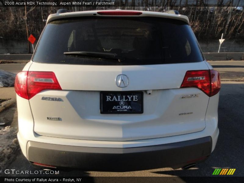 Aspen White Pearl / Parchment 2008 Acura MDX Technology
