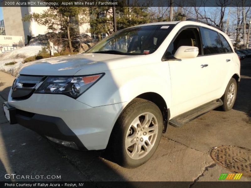 Aspen White Pearl / Parchment 2008 Acura MDX Technology