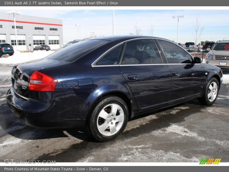 Santorin Blue Pearl Effect / Onyx 2001 Audi A6 2.7T quattro Sedan