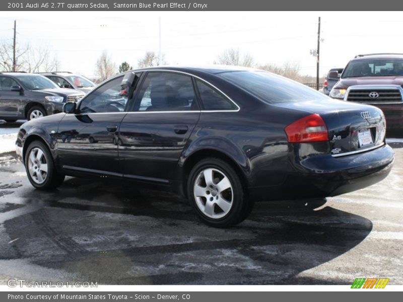 Santorin Blue Pearl Effect / Onyx 2001 Audi A6 2.7T quattro Sedan