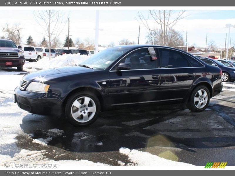 Santorin Blue Pearl Effect / Onyx 2001 Audi A6 2.7T quattro Sedan
