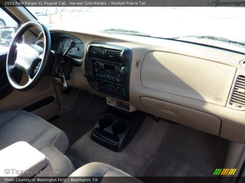 Harvest Gold Metallic / Medium Prairie Tan 2001 Ford Ranger XL Regular Cab