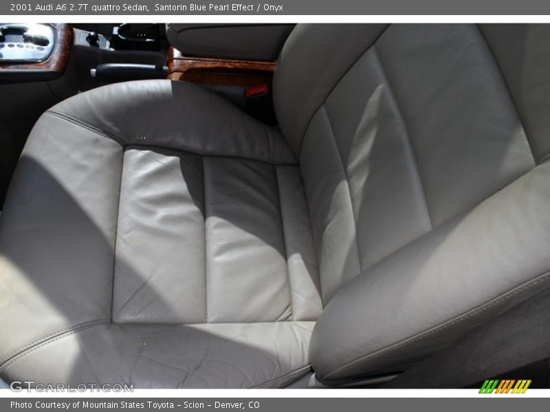 Santorin Blue Pearl Effect / Onyx 2001 Audi A6 2.7T quattro Sedan