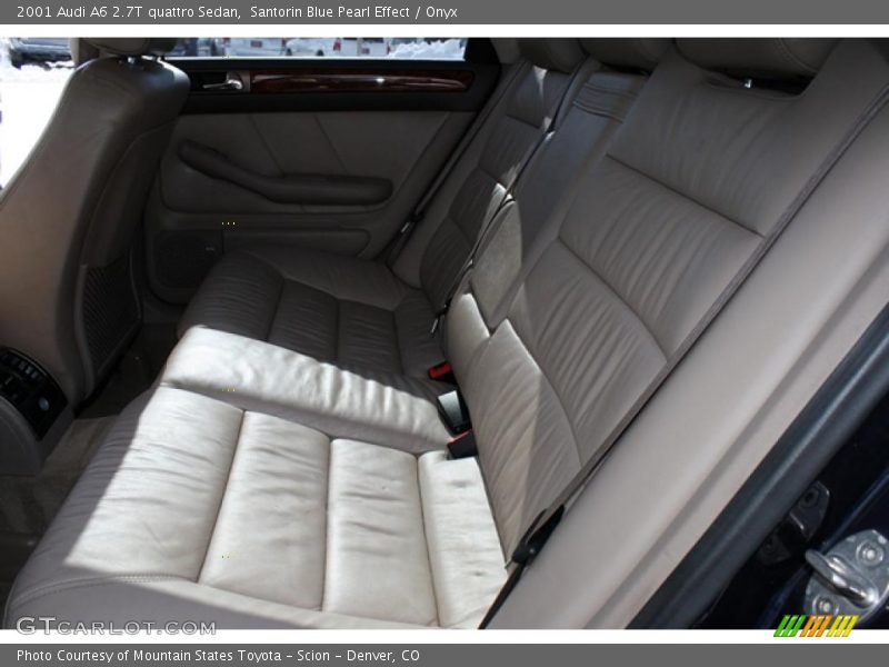 Santorin Blue Pearl Effect / Onyx 2001 Audi A6 2.7T quattro Sedan