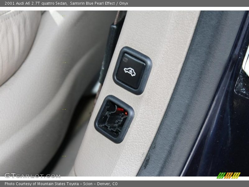 Santorin Blue Pearl Effect / Onyx 2001 Audi A6 2.7T quattro Sedan