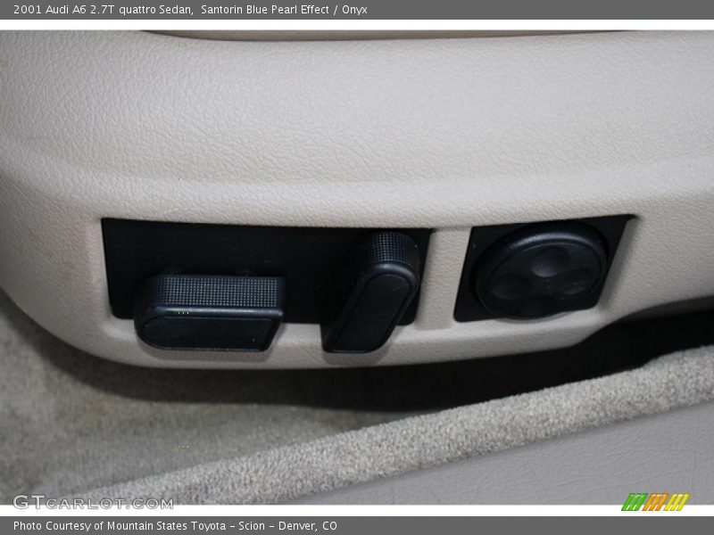 Santorin Blue Pearl Effect / Onyx 2001 Audi A6 2.7T quattro Sedan