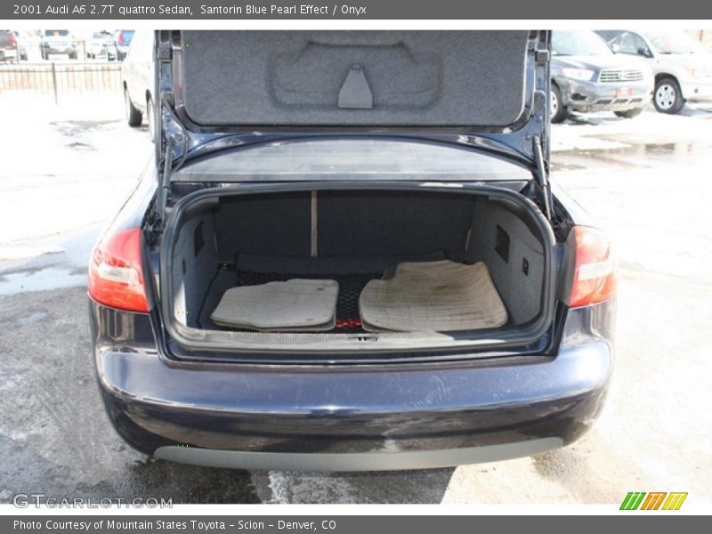Santorin Blue Pearl Effect / Onyx 2001 Audi A6 2.7T quattro Sedan