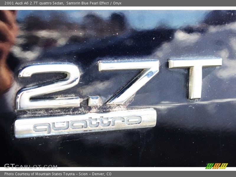 Santorin Blue Pearl Effect / Onyx 2001 Audi A6 2.7T quattro Sedan