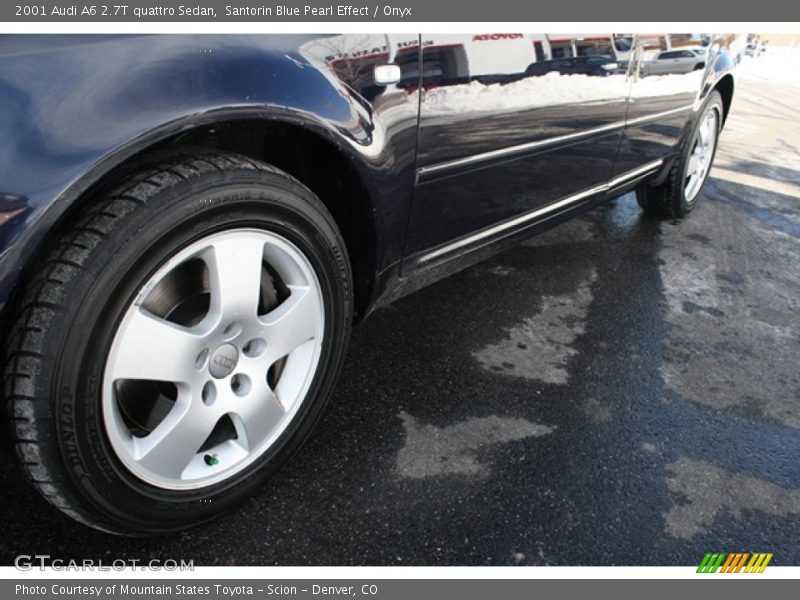 Santorin Blue Pearl Effect / Onyx 2001 Audi A6 2.7T quattro Sedan