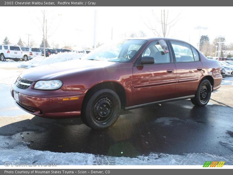 Redfire Metallic / Gray 2003 Chevrolet Malibu Sedan