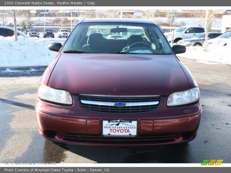 Redfire Metallic / Gray 2003 Chevrolet Malibu Sedan