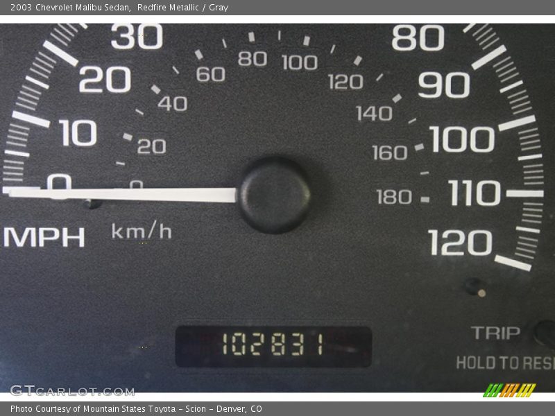 Redfire Metallic / Gray 2003 Chevrolet Malibu Sedan