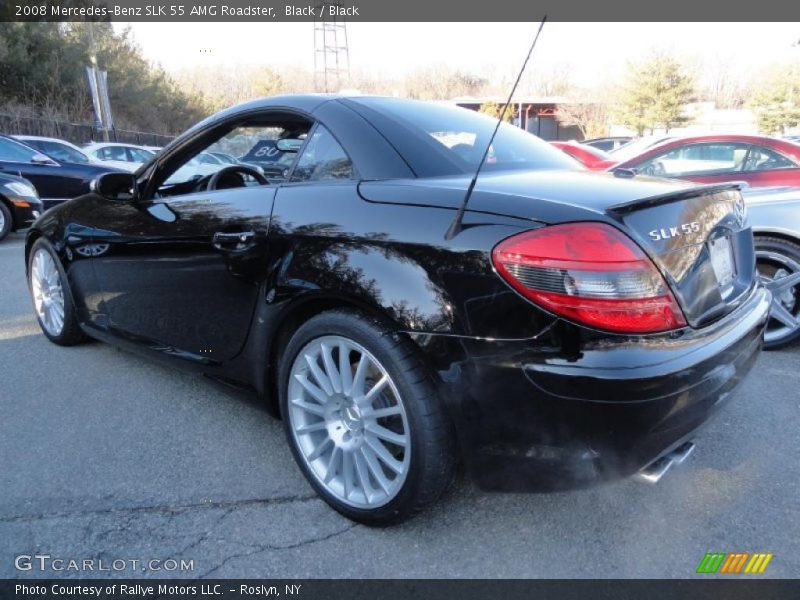 Black / Black 2008 Mercedes-Benz SLK 55 AMG Roadster