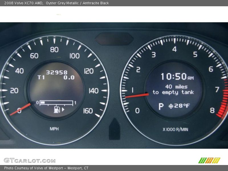 Oyster Grey Metallic / Anthracite Black 2008 Volvo XC70 AWD